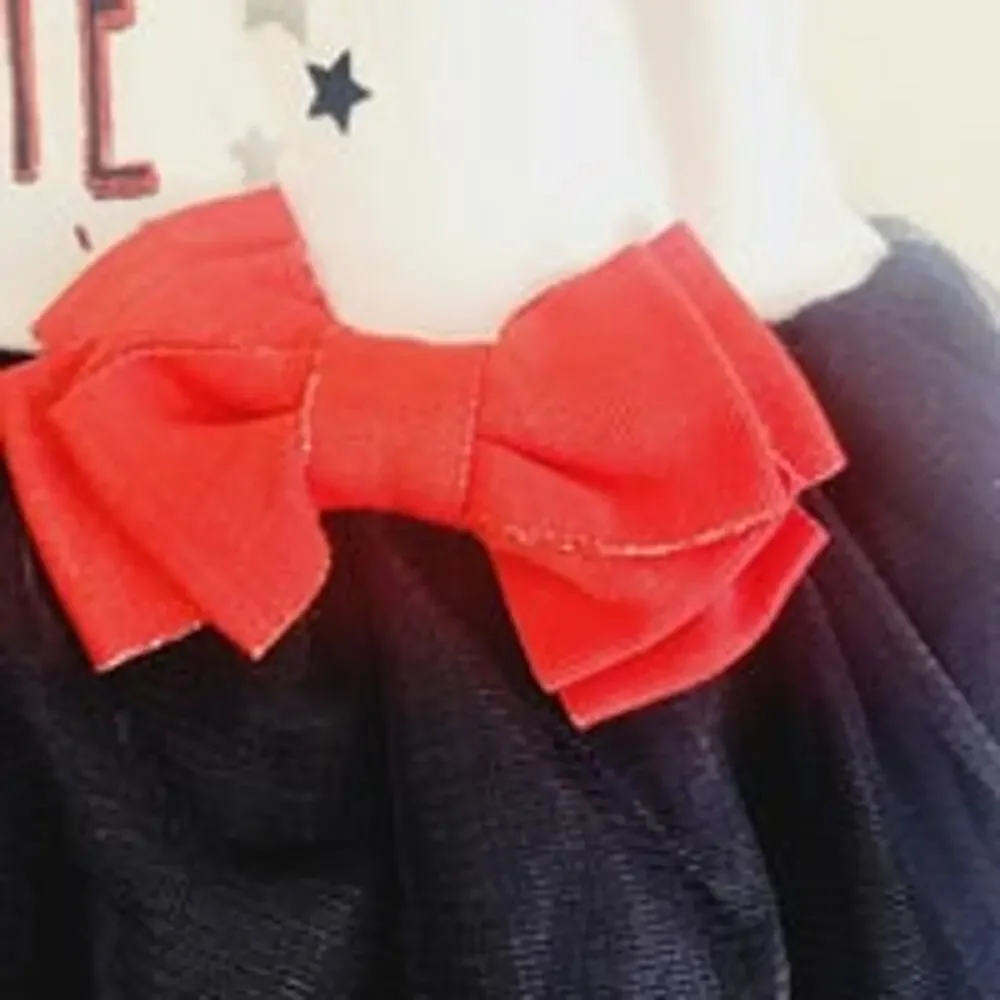 Red white and cute 12M dress fourth of July